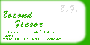 botond ficsor business card